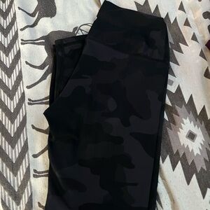 Reflex Black Leggings Full-Length Slim Fit